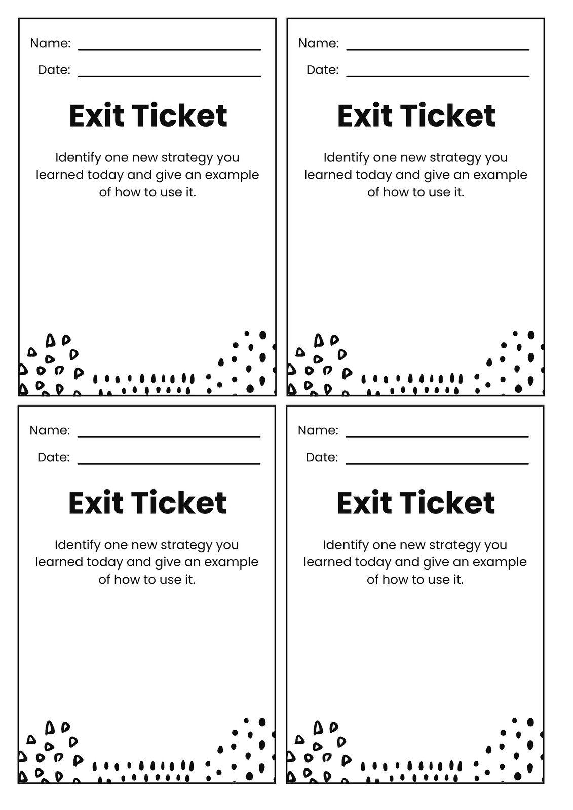 Free Editable Printable Ticket Template For Teachers