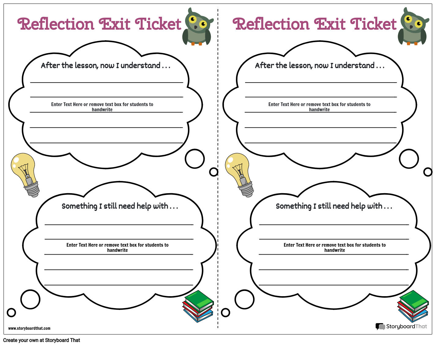 Printable And Editable Exit Ticket