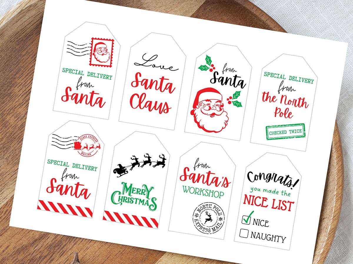 Editable Printable From Santa Blank Gift Tags
