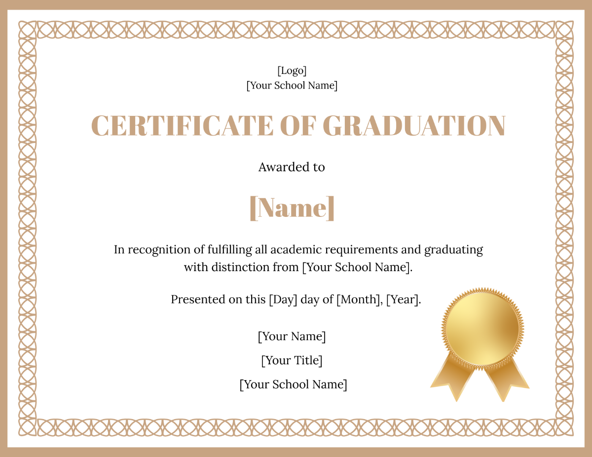 Free Editable Printable Graduation Certificates