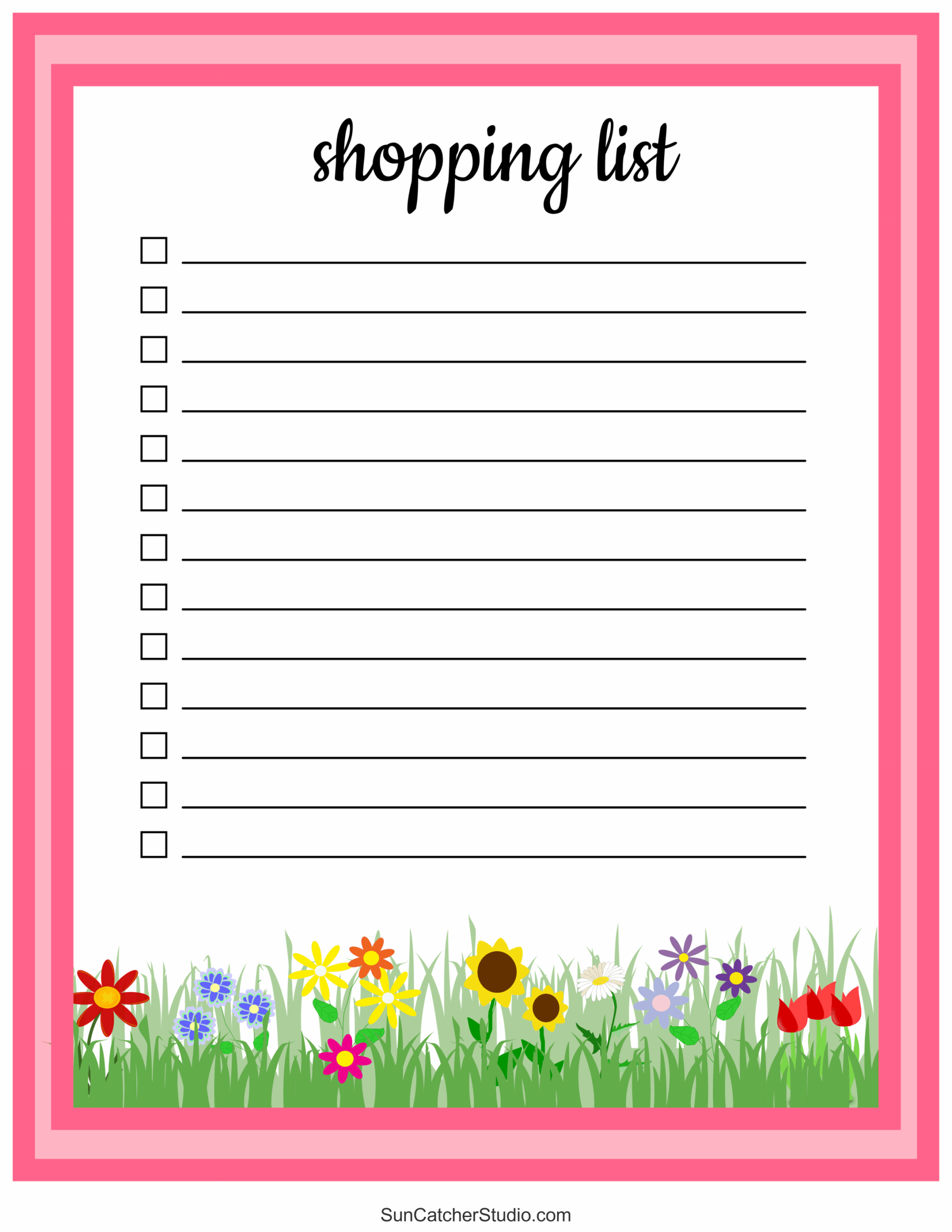 Free Printable Grocery List Templates PDF Shopping Lists Free Printables Monograms Design Tools Patterns DIY Projects