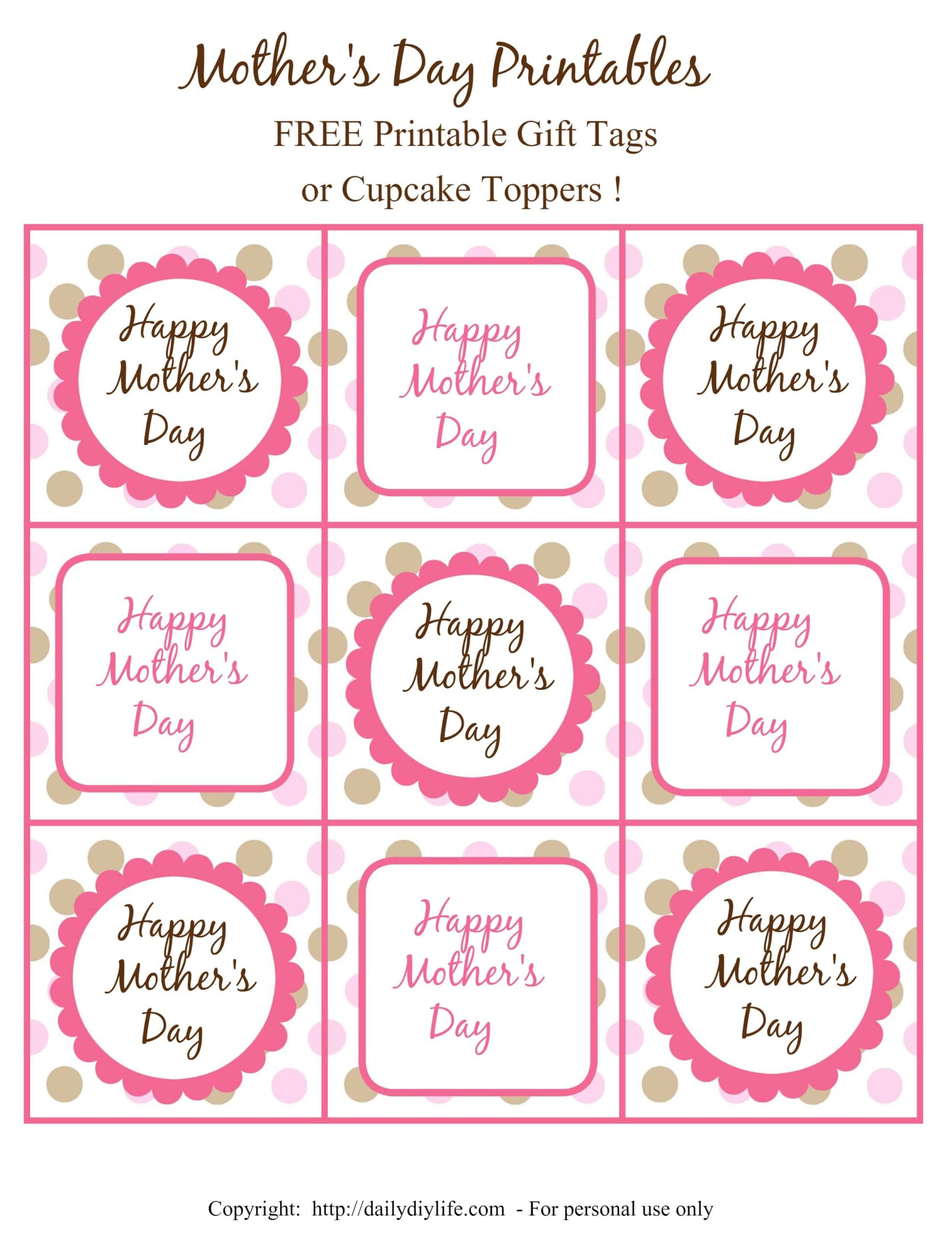 Free Printable Happy Mothers Day Gift Tags Clearance