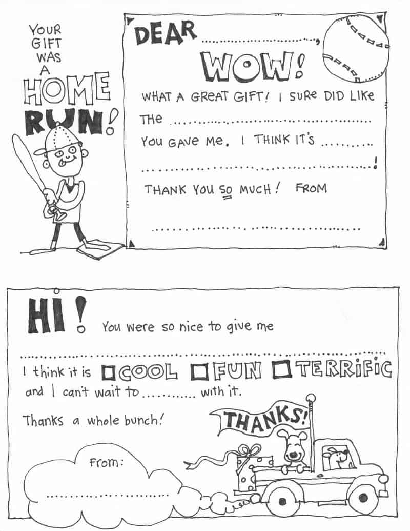 Free Printable Kid Thank You Cards Skip To My Lou