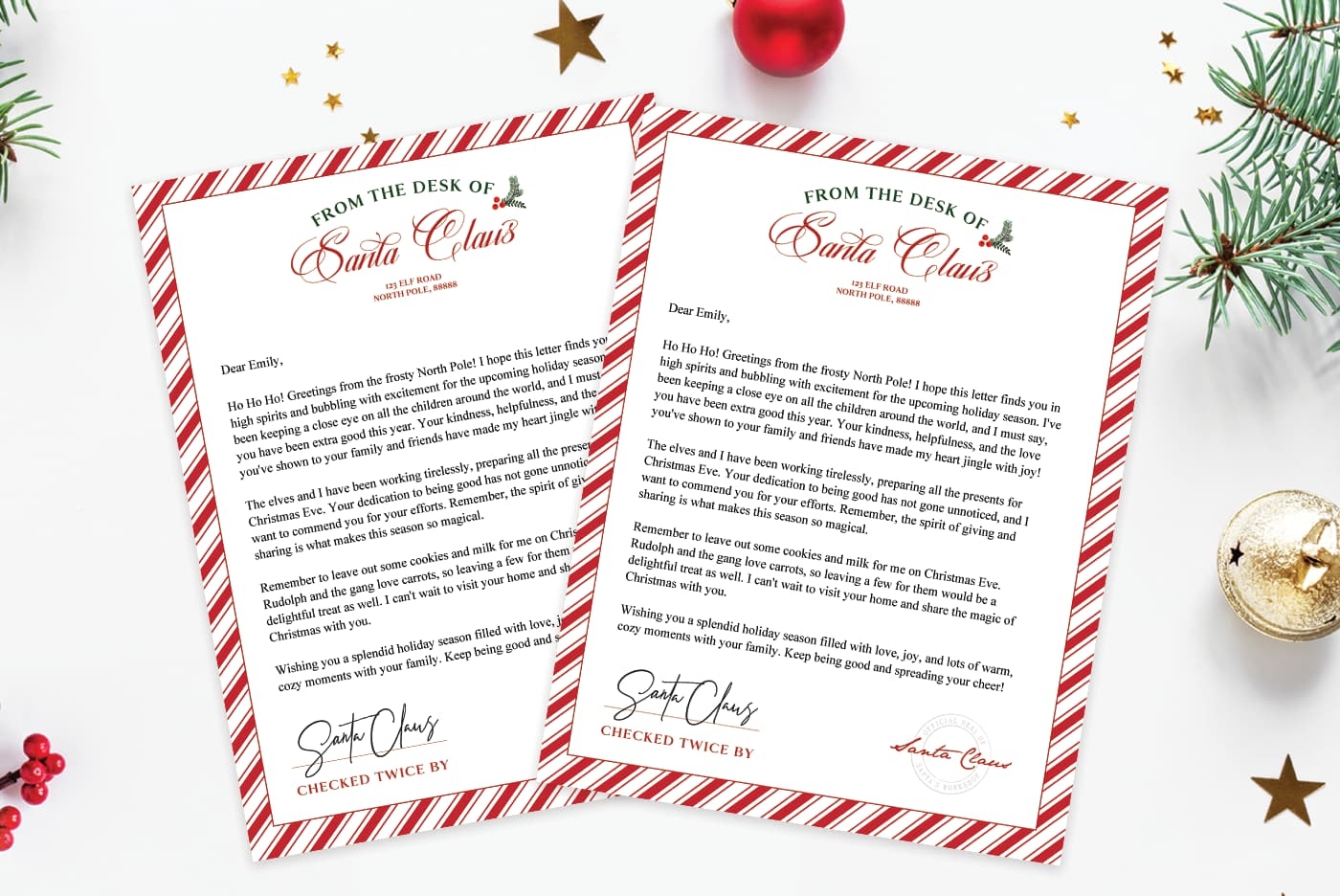 Free Editable Printable Letter From Santa