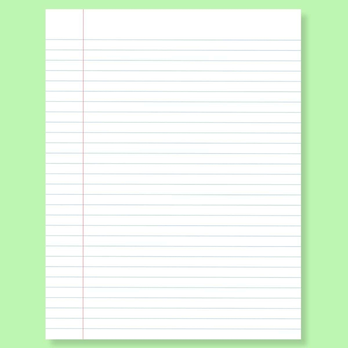 Printable Loose Leaf Paper That Can Be Editable