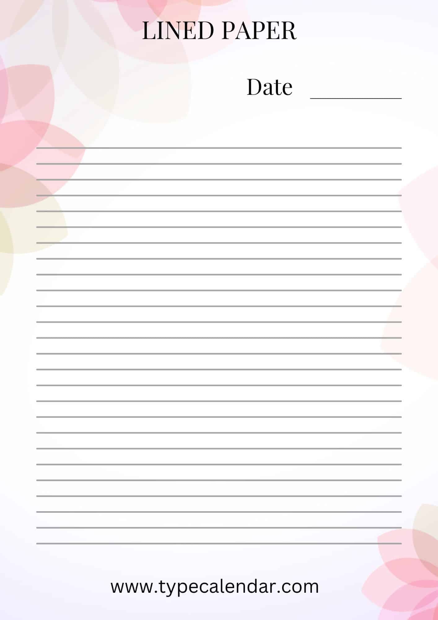 Editable Printable Lined Paper