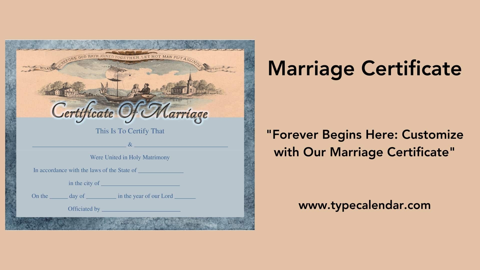 Free Printable Editable Certificate Of Marriage Template