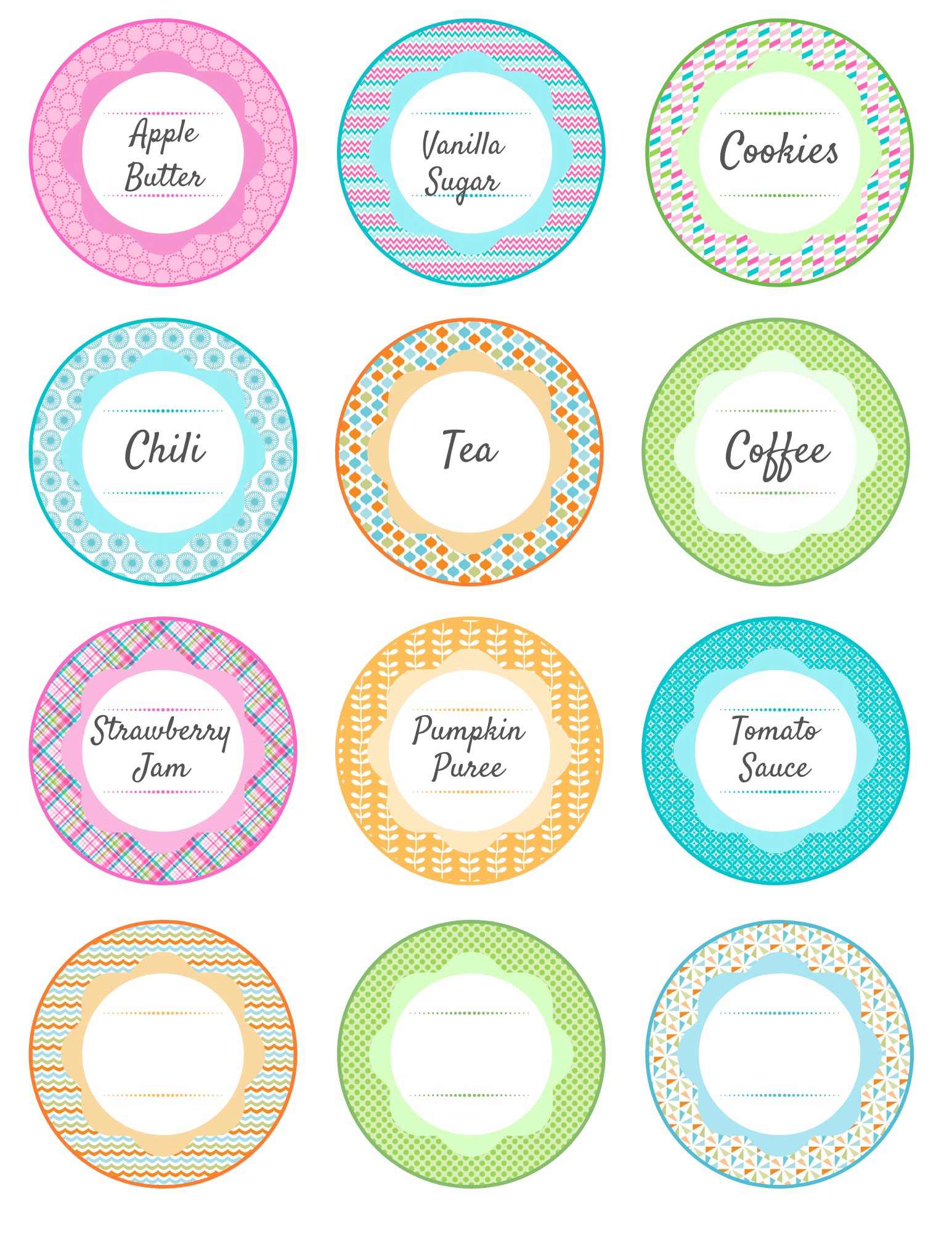 Free Printable Mason Jar Labels Jill Goes
