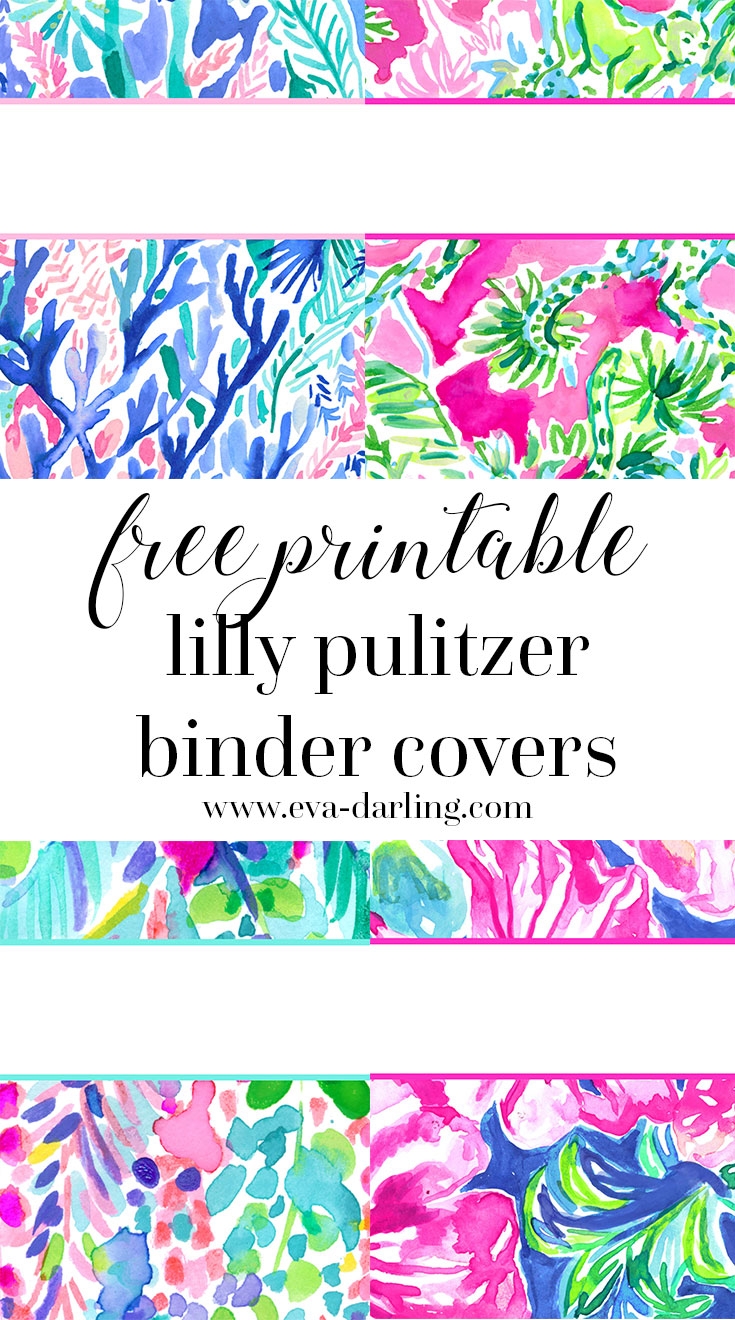 Free Printable Preppy Lilly Pulitzer Binder Covers Eva Darling Worksheets Library