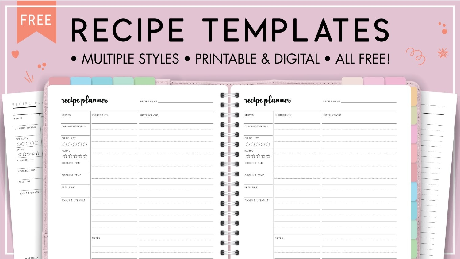 Free Printable Editable Recipe Page