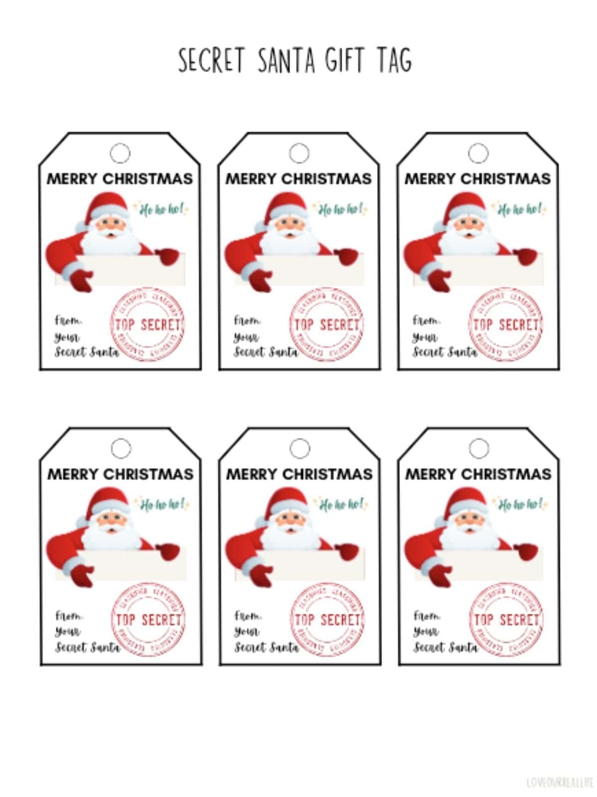 Editable Printable Holiday Tags To Parents From Kids