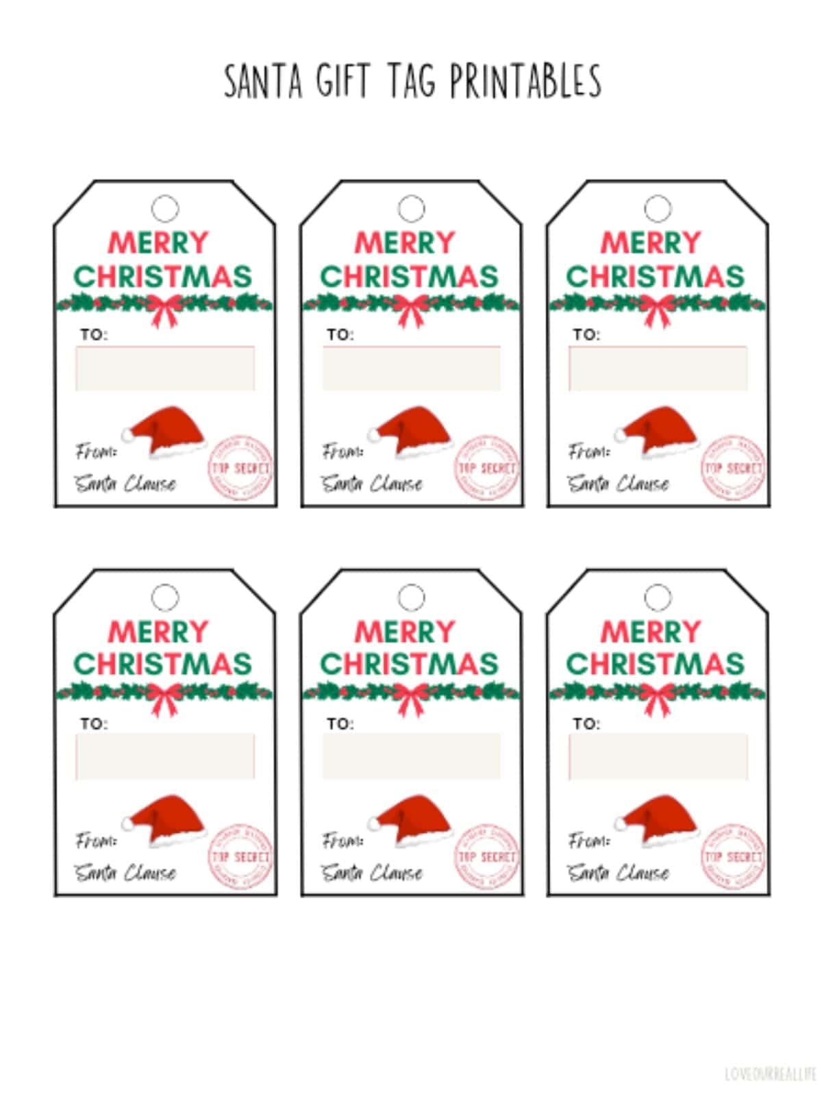 Fillable Free Printable Editable Christmas Gift Tags
