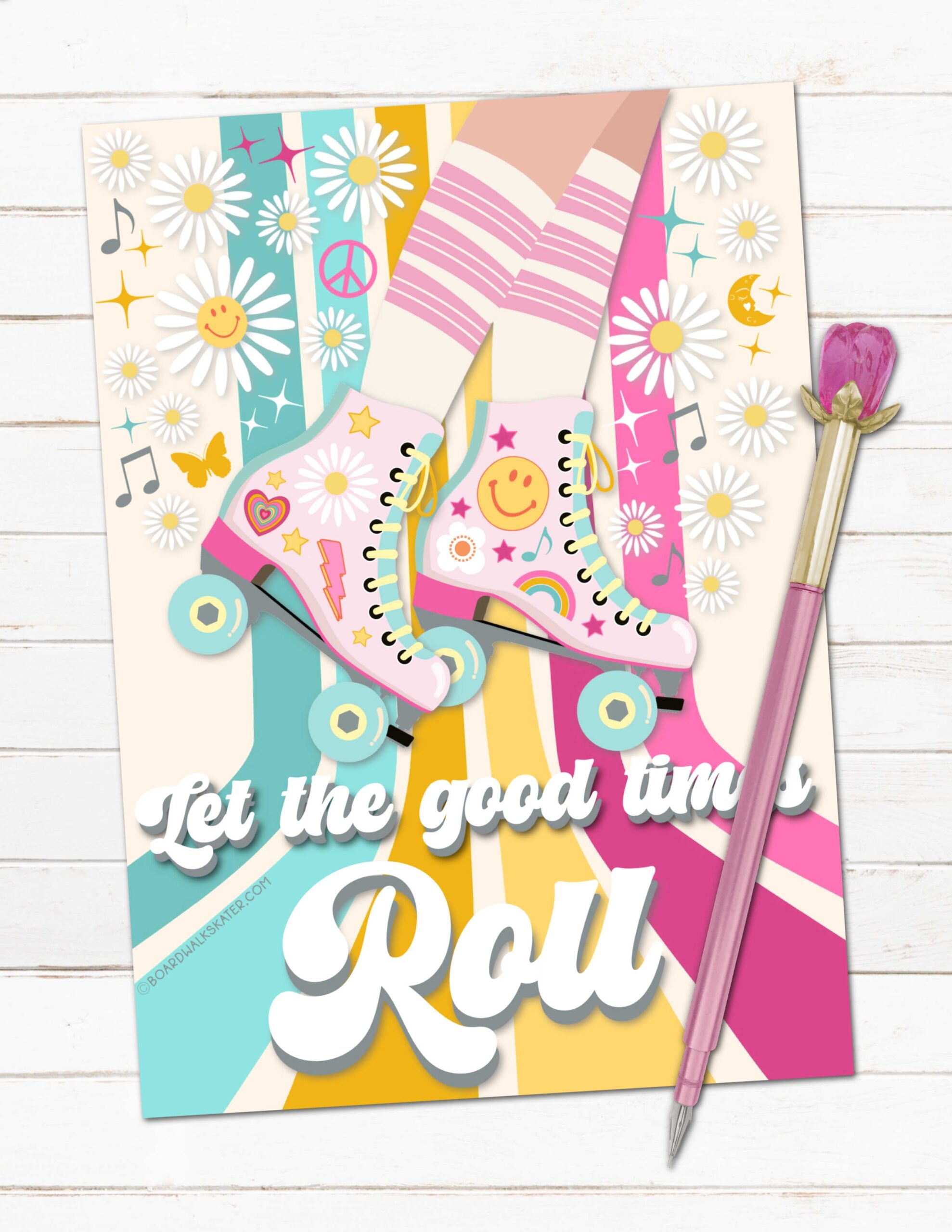 FREE Printable Skating Party Invitation DOWNLOAD NOW Boardwalkskater