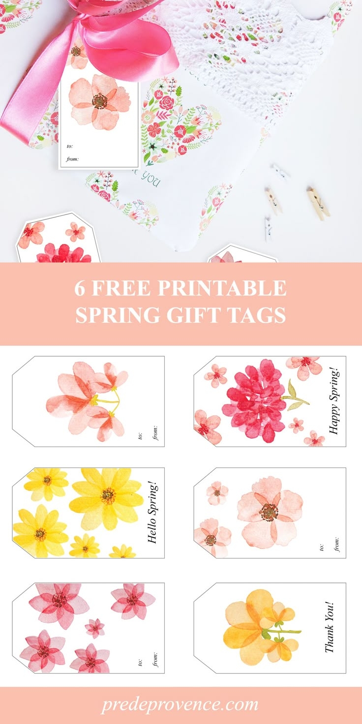 Free Printable Spring Gift Tags