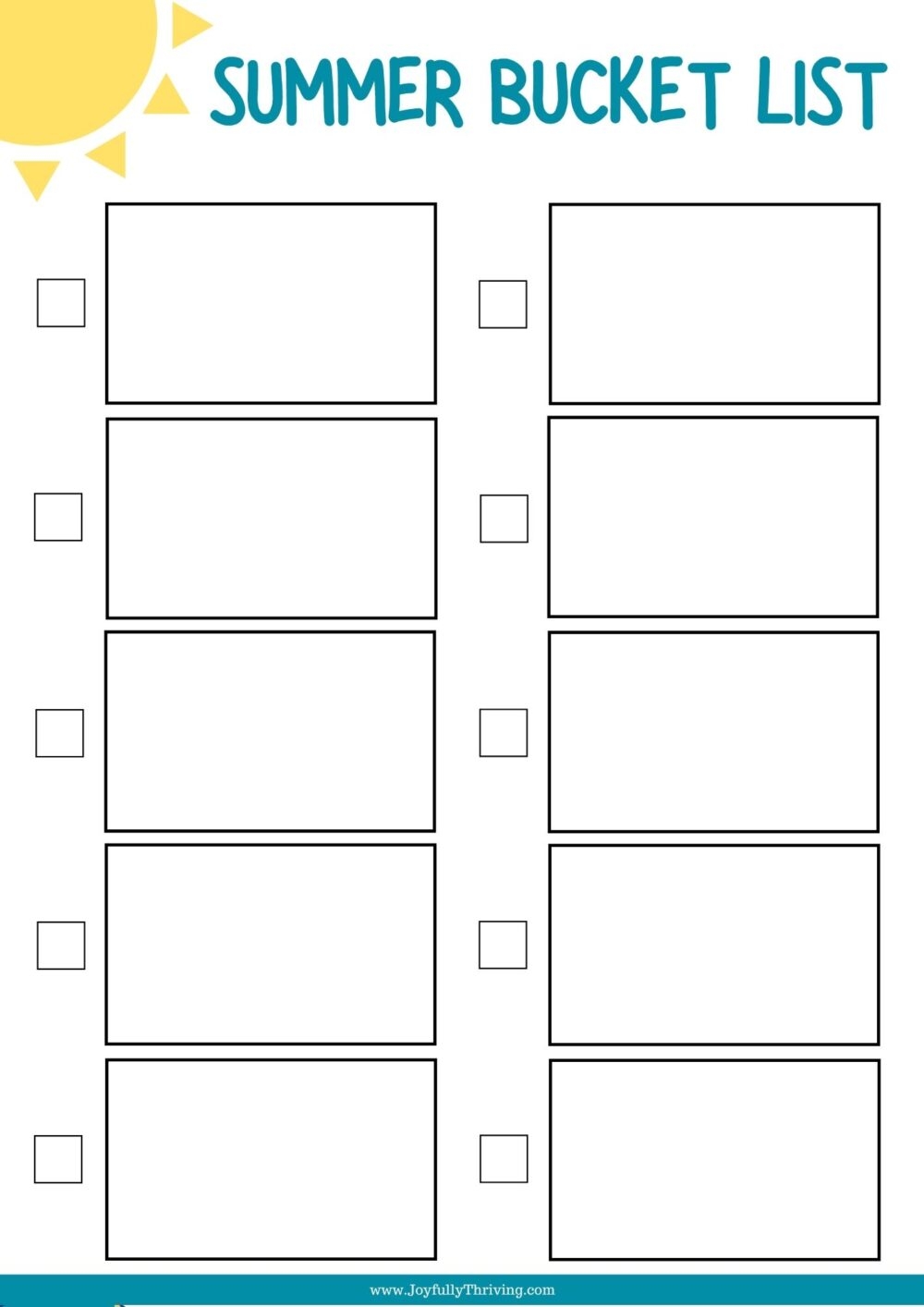 Editable Printable Blank List Kids