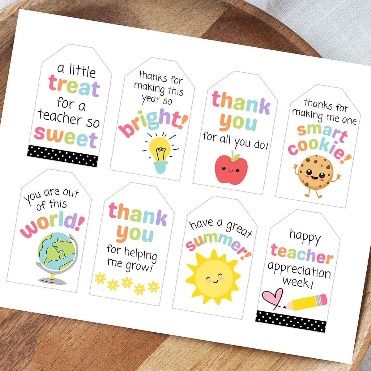 Free Editable Printable Appreciation Tags