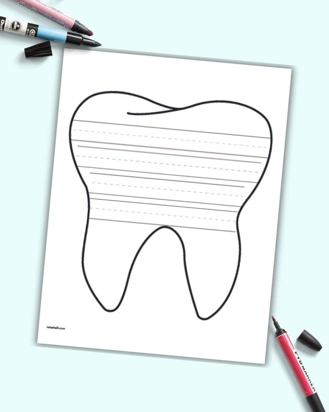 Free Printable Tooth Templates Writing Paper The Artisan Life