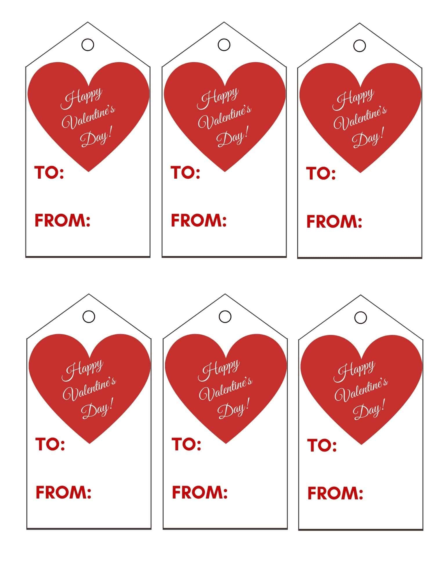 Valentine Printable Gift Tags Editable Valentines Printable Gift Tags