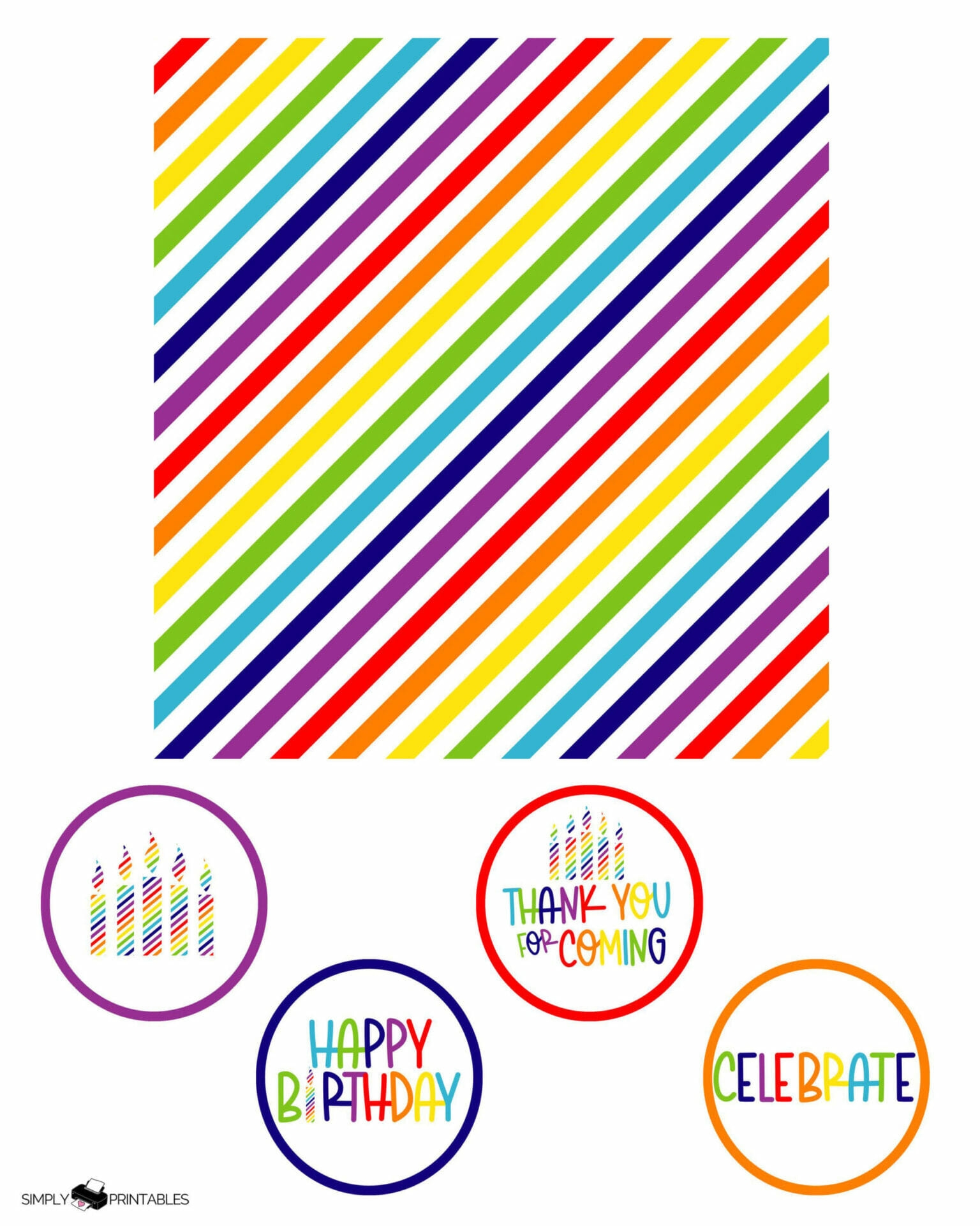 Free Editable Printable Rainbow Tags