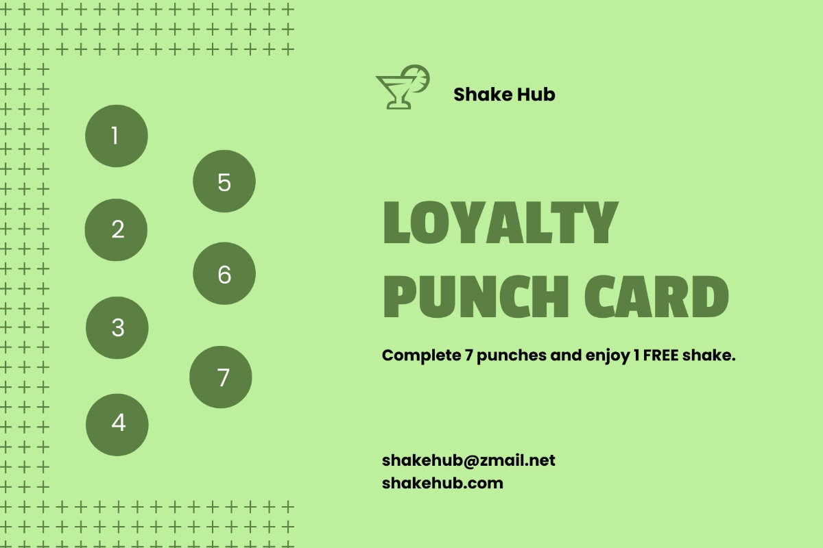 Free Punch Card Templates Editable And Printable