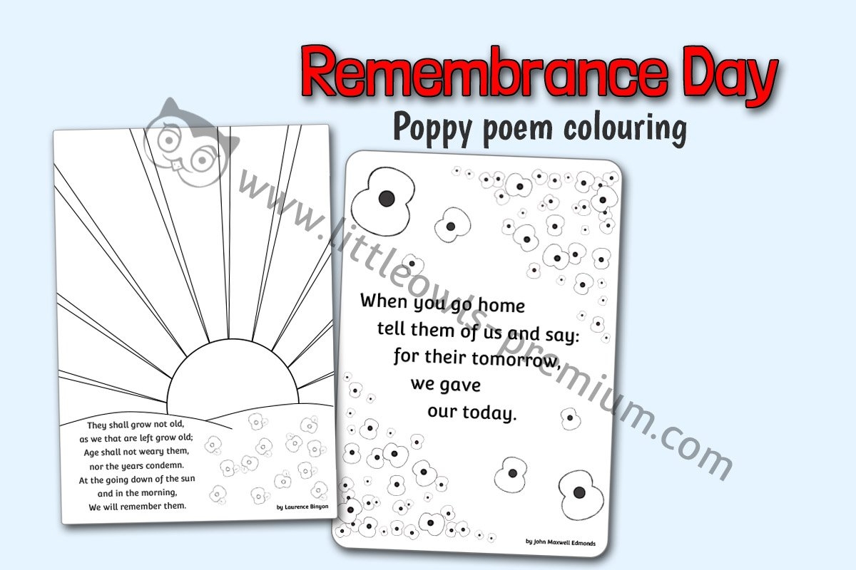 FREE Remembrance Day Early Years EYFS Editable Printable Resources activities For Settings homeschooling Little Owls Resources Free And Premium Early Years Printables