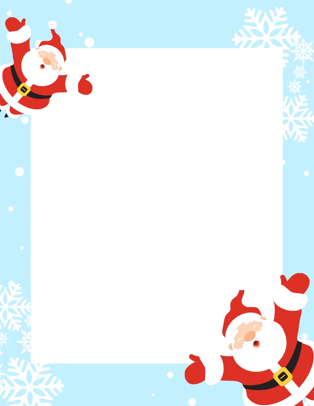 Free Santa Letter Border Template To Edit Online