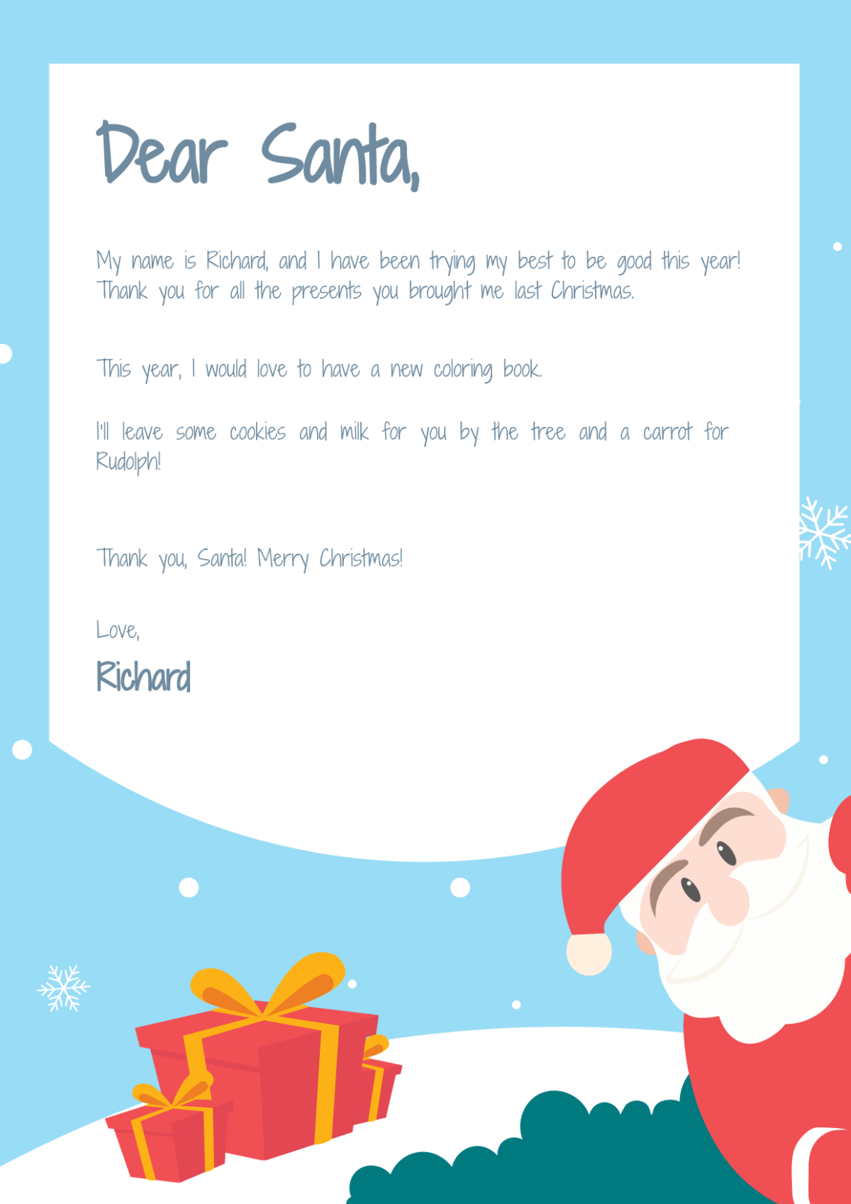 Free Santa Letter Templates Editable And Printable