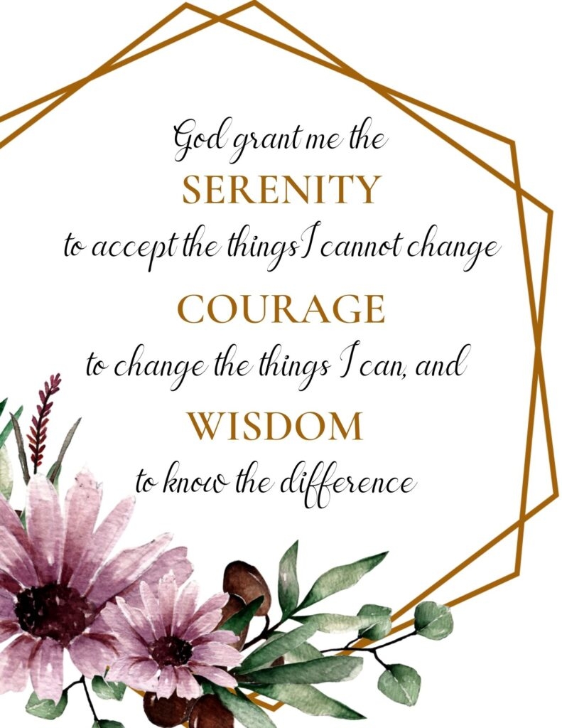 Free Serenity Prayer Printables Worksheets Library