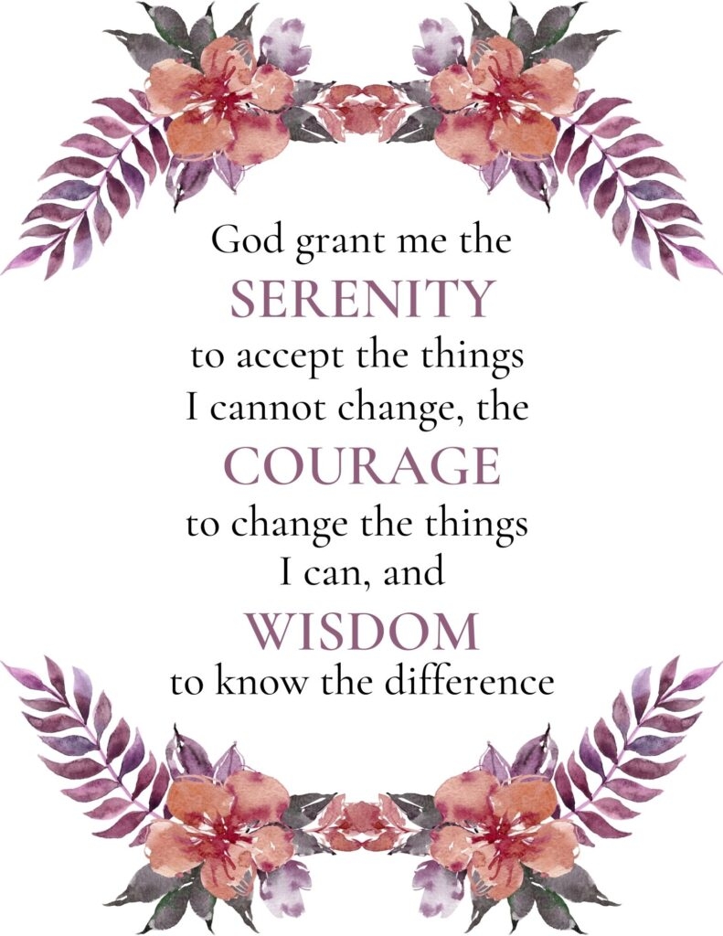 Free Serenity Prayer Printables Worksheets Library