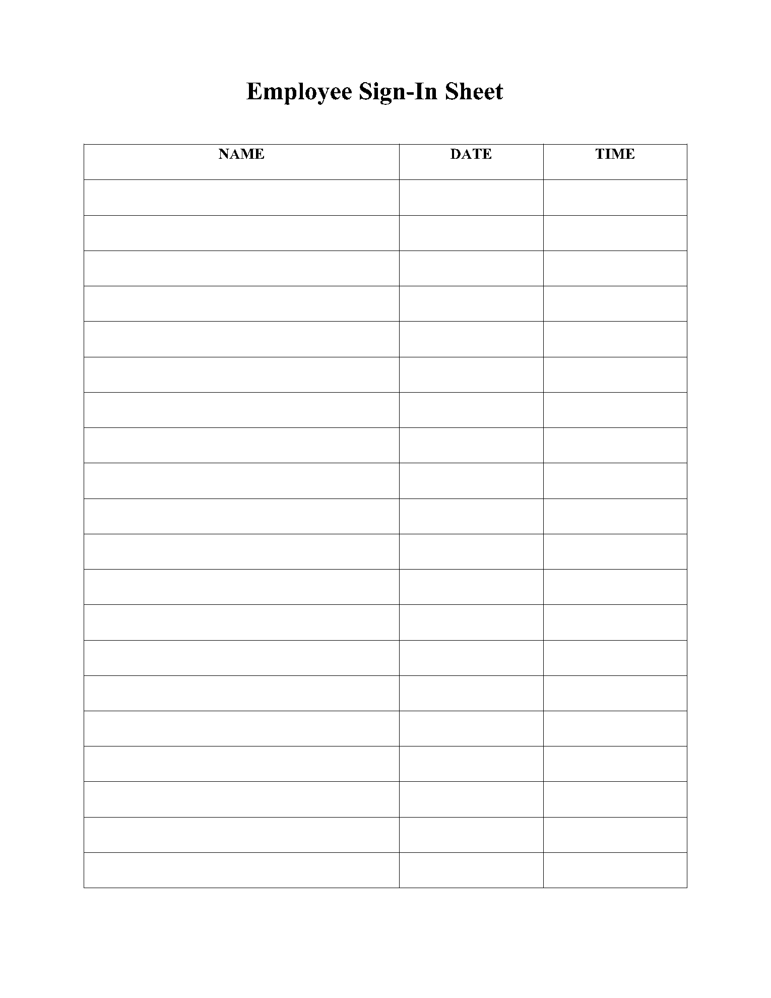 Free Printable Editable Meeting Sign In Sheet