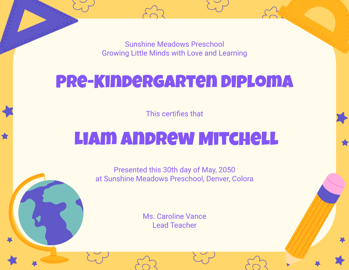 Free Printable Editable Prek Sunshine Certificates