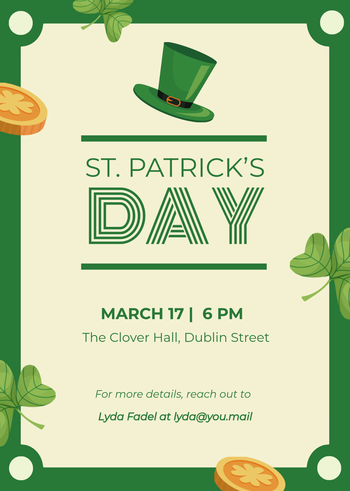Free St Patrick S Day Invitation Templates Editable And Printable