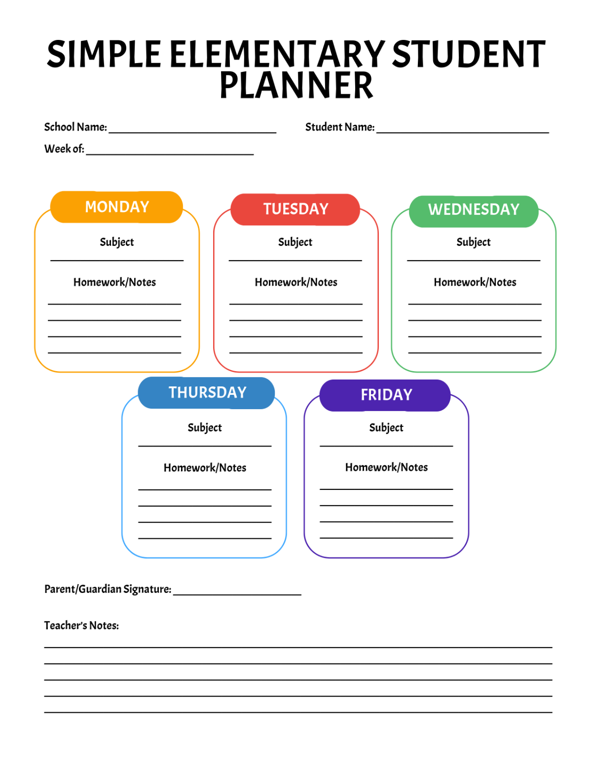 Free Student Planner Templates To Customize Online