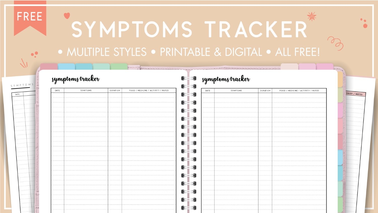 Printable Editable Medical Symptom Checklist