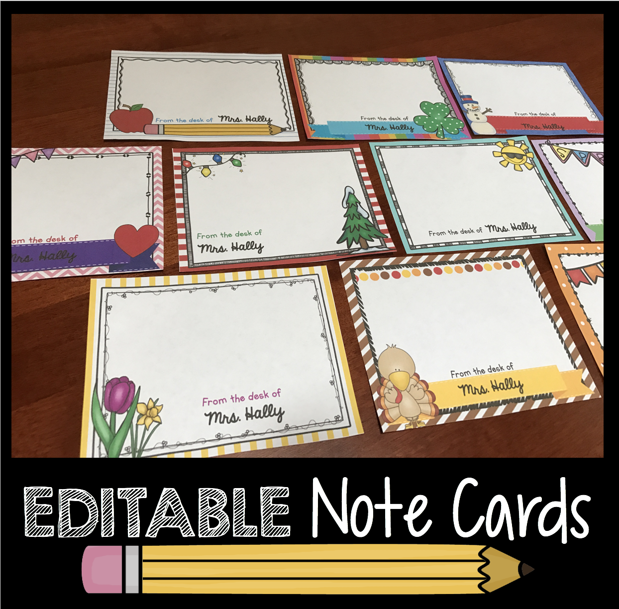 Free Editable Printable Note Cards