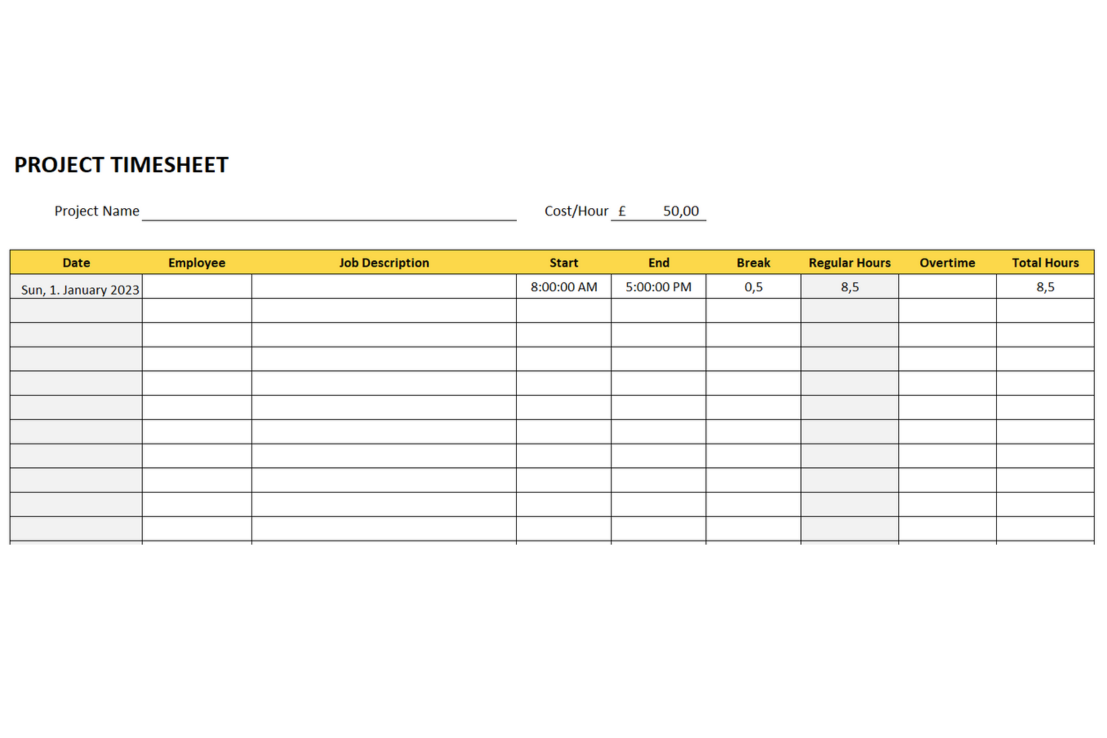 Free Timesheet Templates Excel And PDF TimeTrack