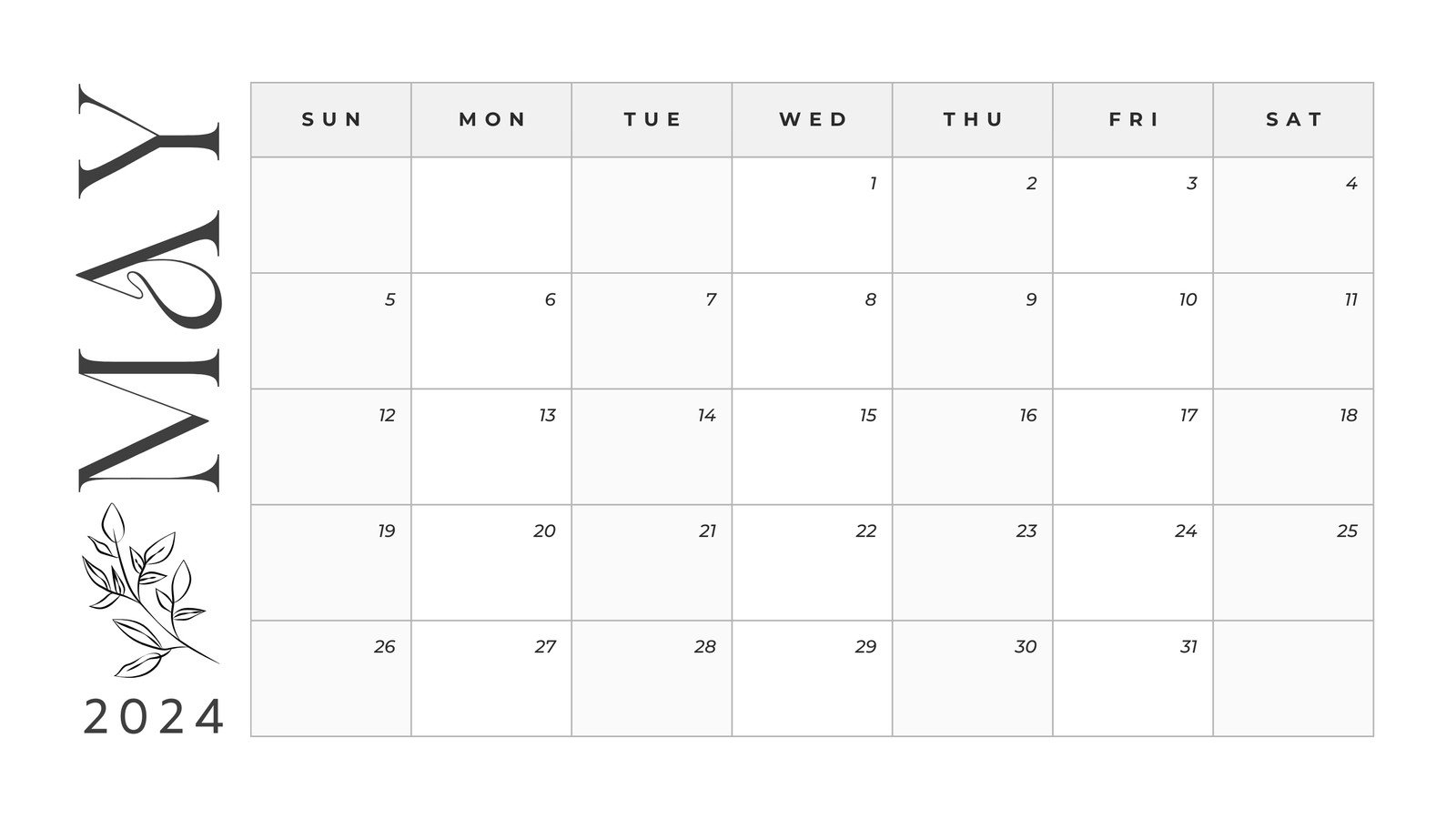 Free To Edit And Print May 2025 Calendar Templates Canva