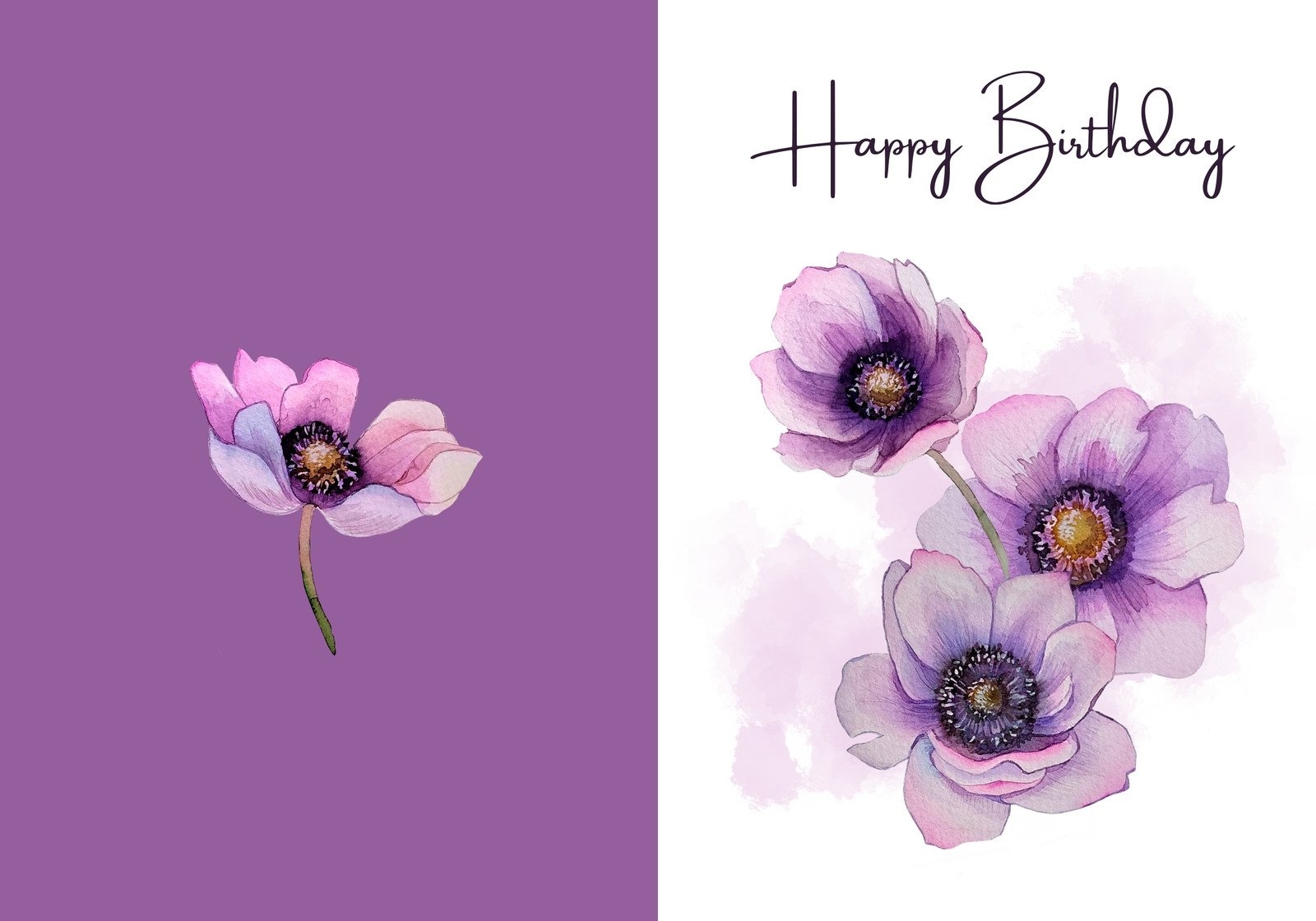 Free To Personalize Folded Birthday Card Templates Canva