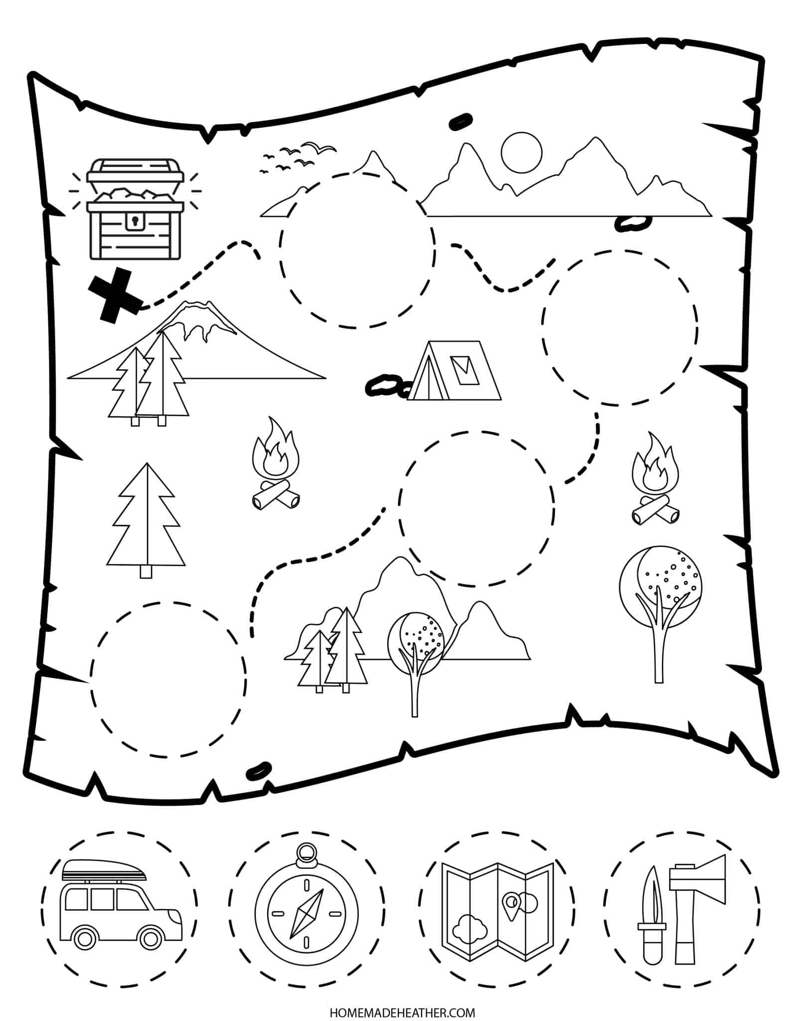 Editable Free Printable Treasure Map