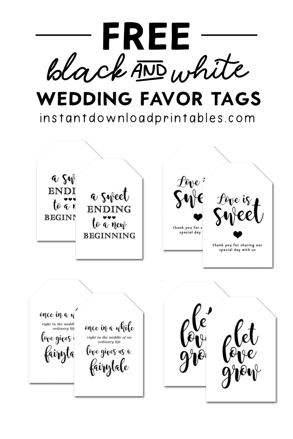 Editable Tags For Favors Printable