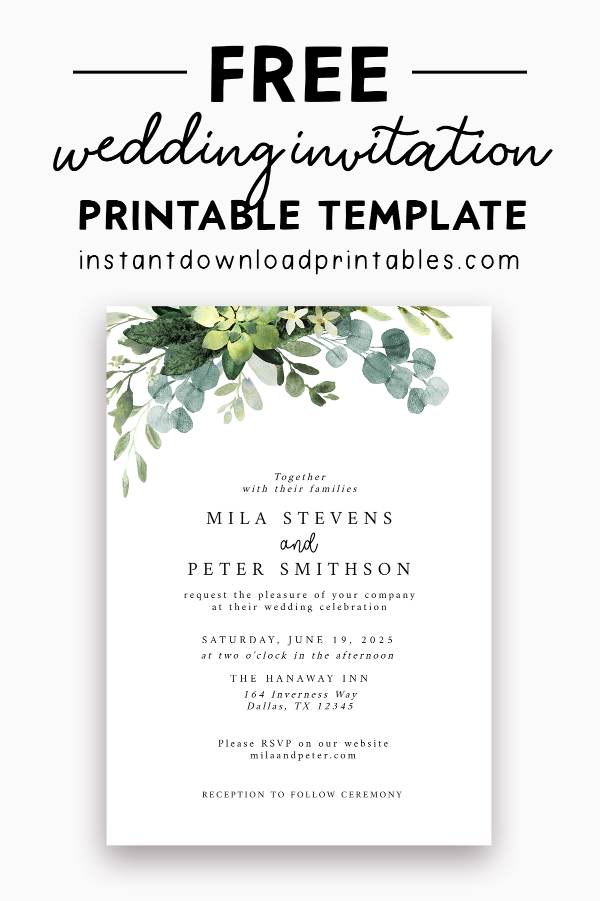 Free Editable Printable Rustic Wedding Invitations And Rsvps