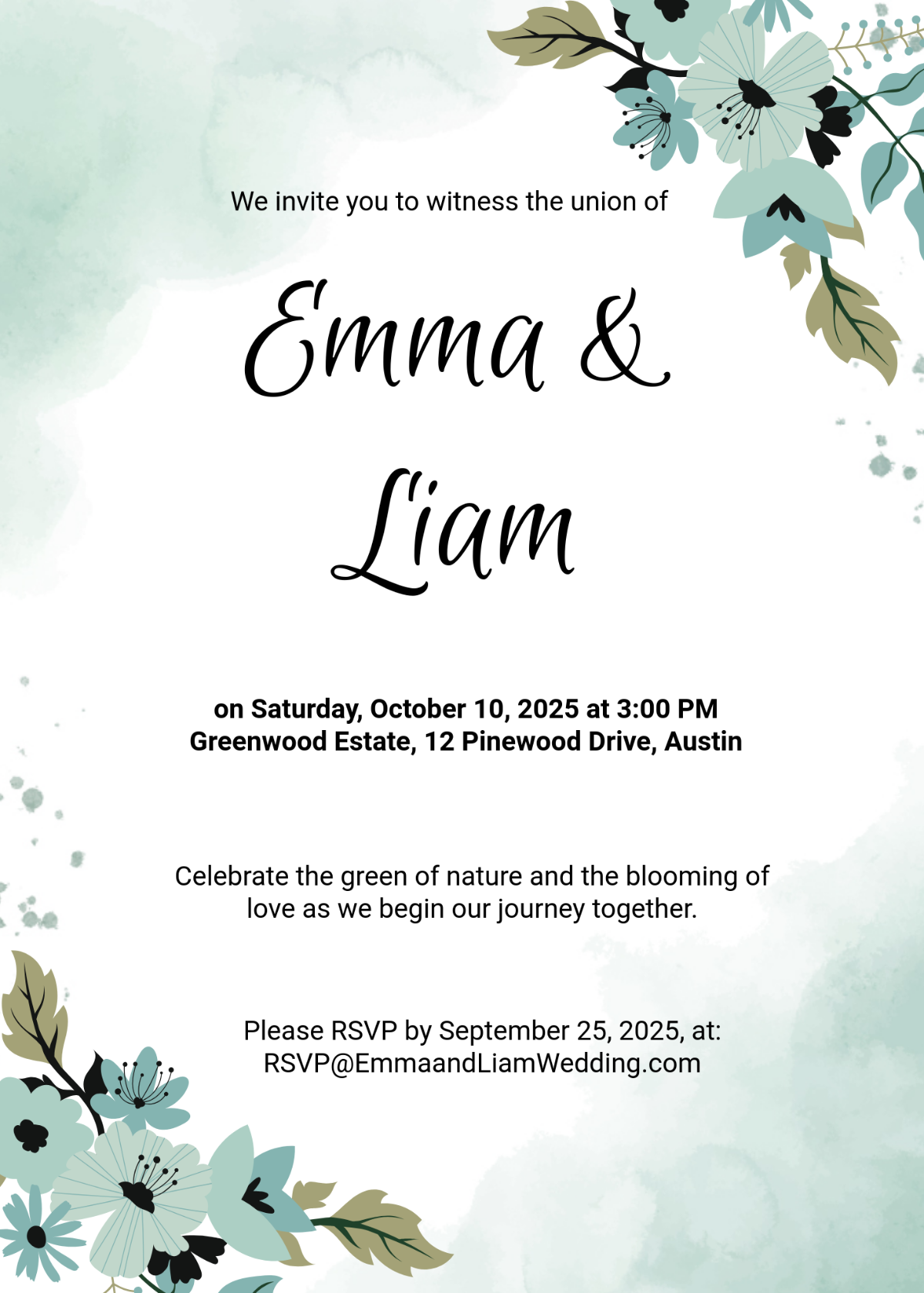 Free Editable Wedding Invitation Free Printable