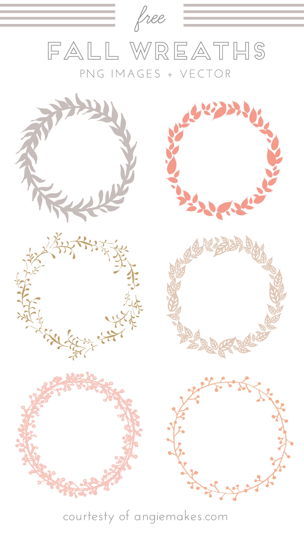 Free Printable Editable Wreath Clipart
