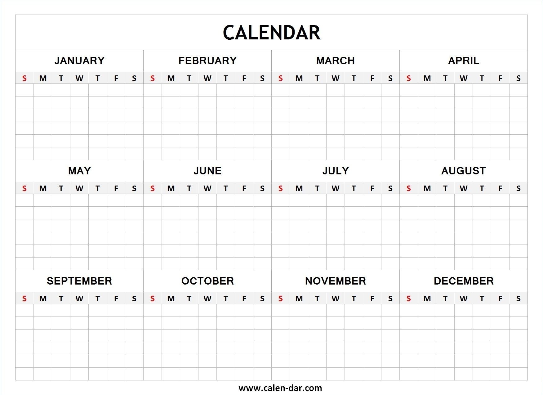 Free Yearly Calendar Template Printable Blank Calendar Template Worksheets Library