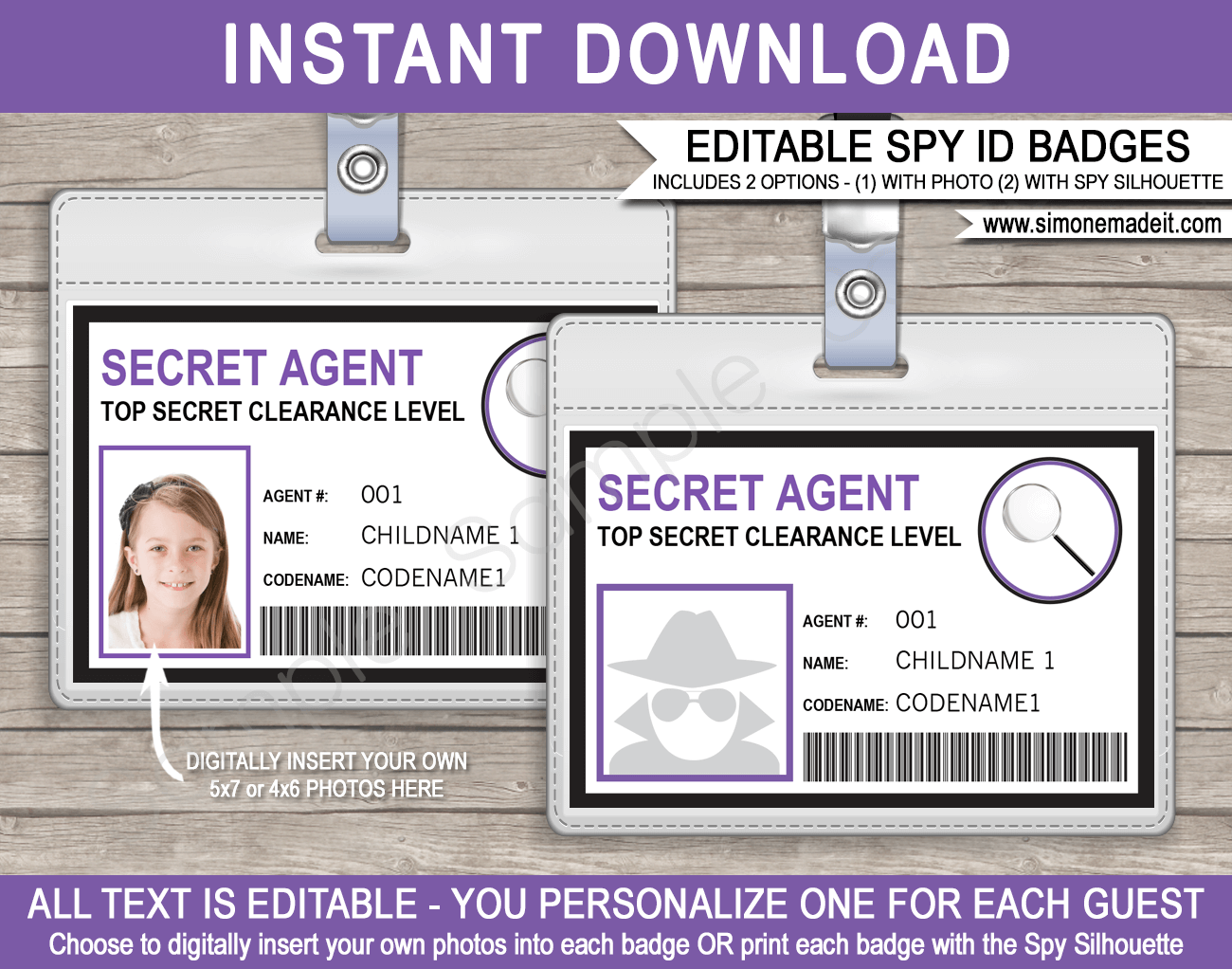 Editable Event Badge Template Free Printable