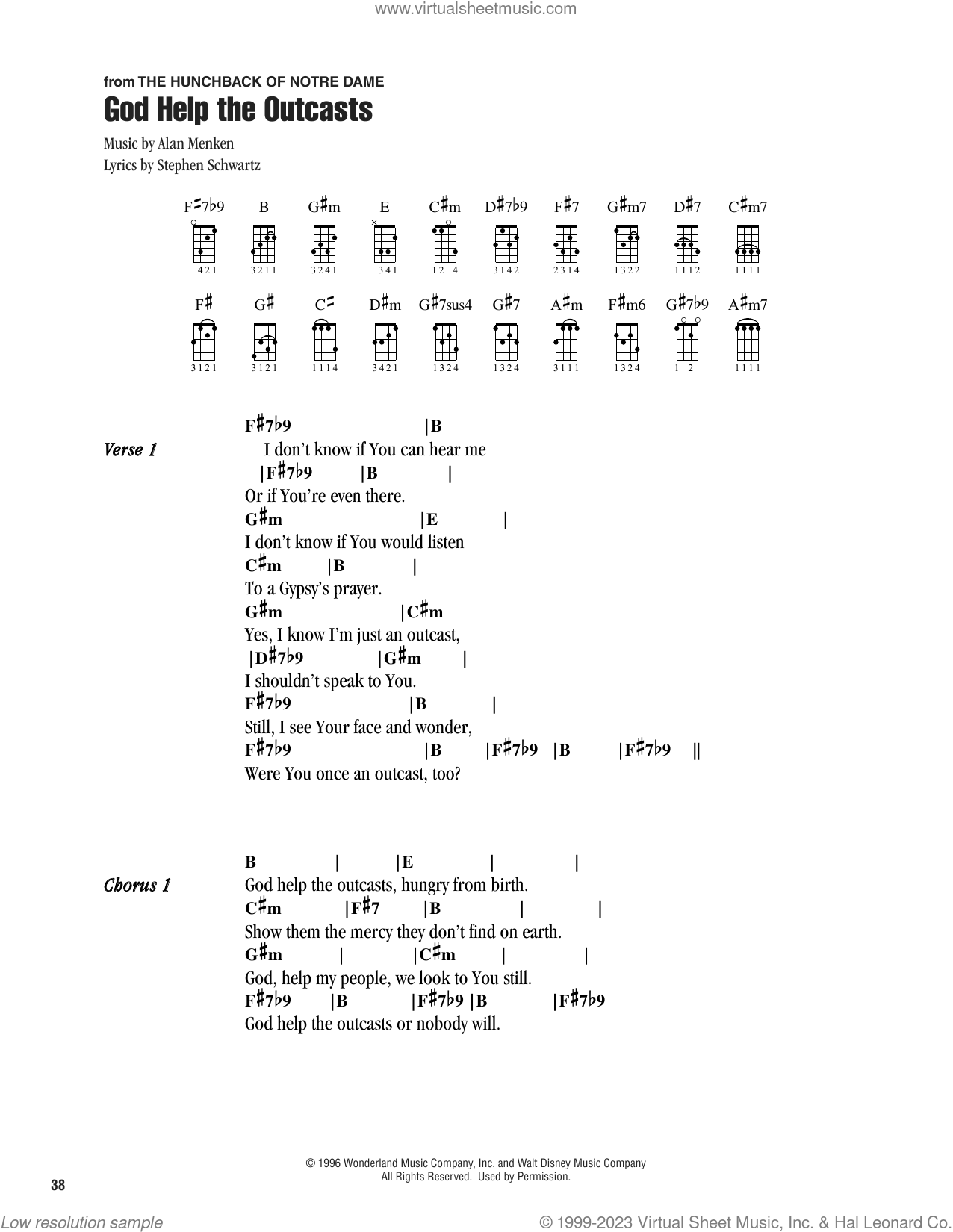 God Help The Outcasts Free Printable Sheet Music High Voice Edition