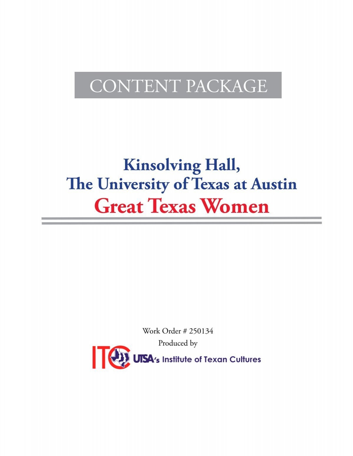 Great Texas Women The University Of Texas At Austin