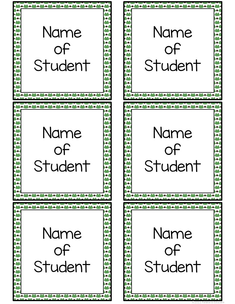 Green Printable Editable Tags
