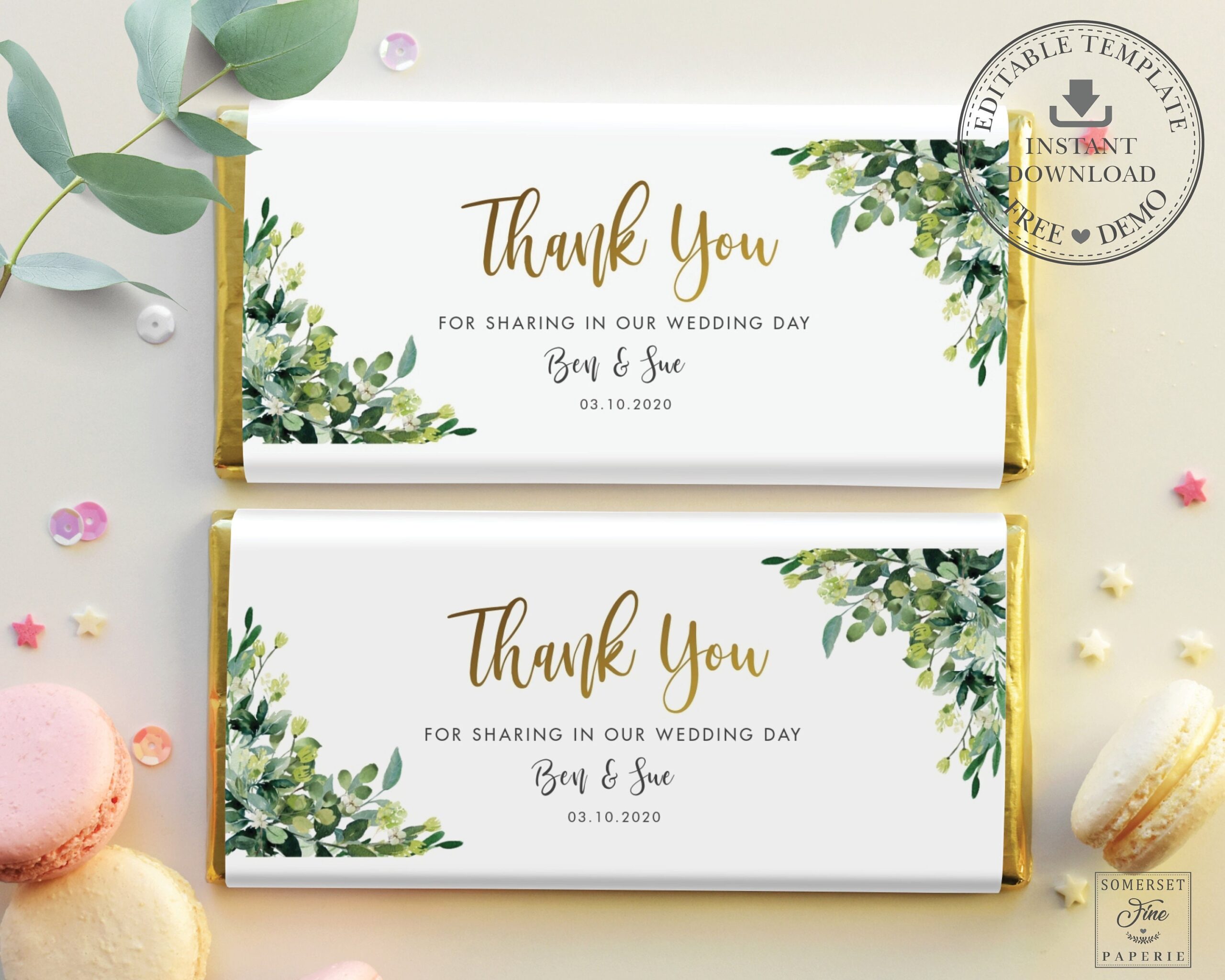 Free Editable, Printable Candy Bar Wrappers For Weddings
