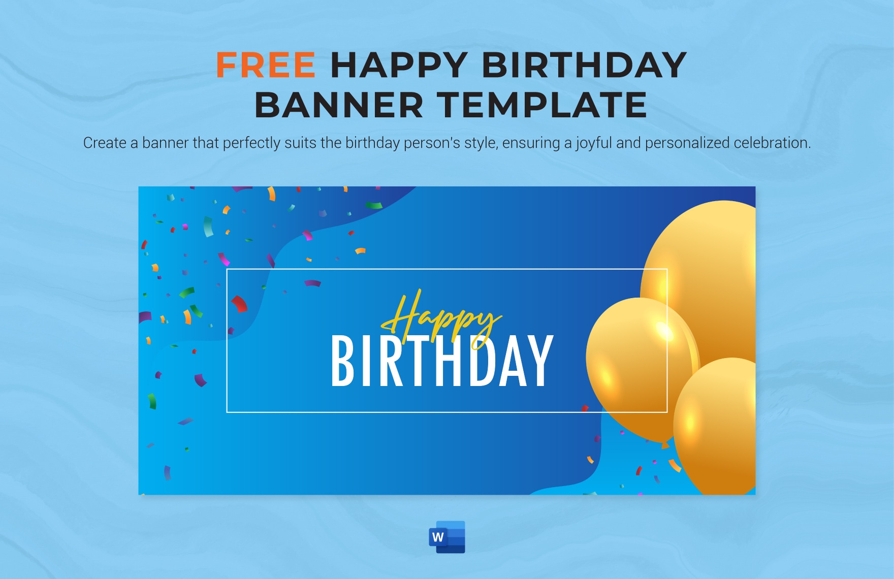 Happy Birthday Banner Template In Word Download Template